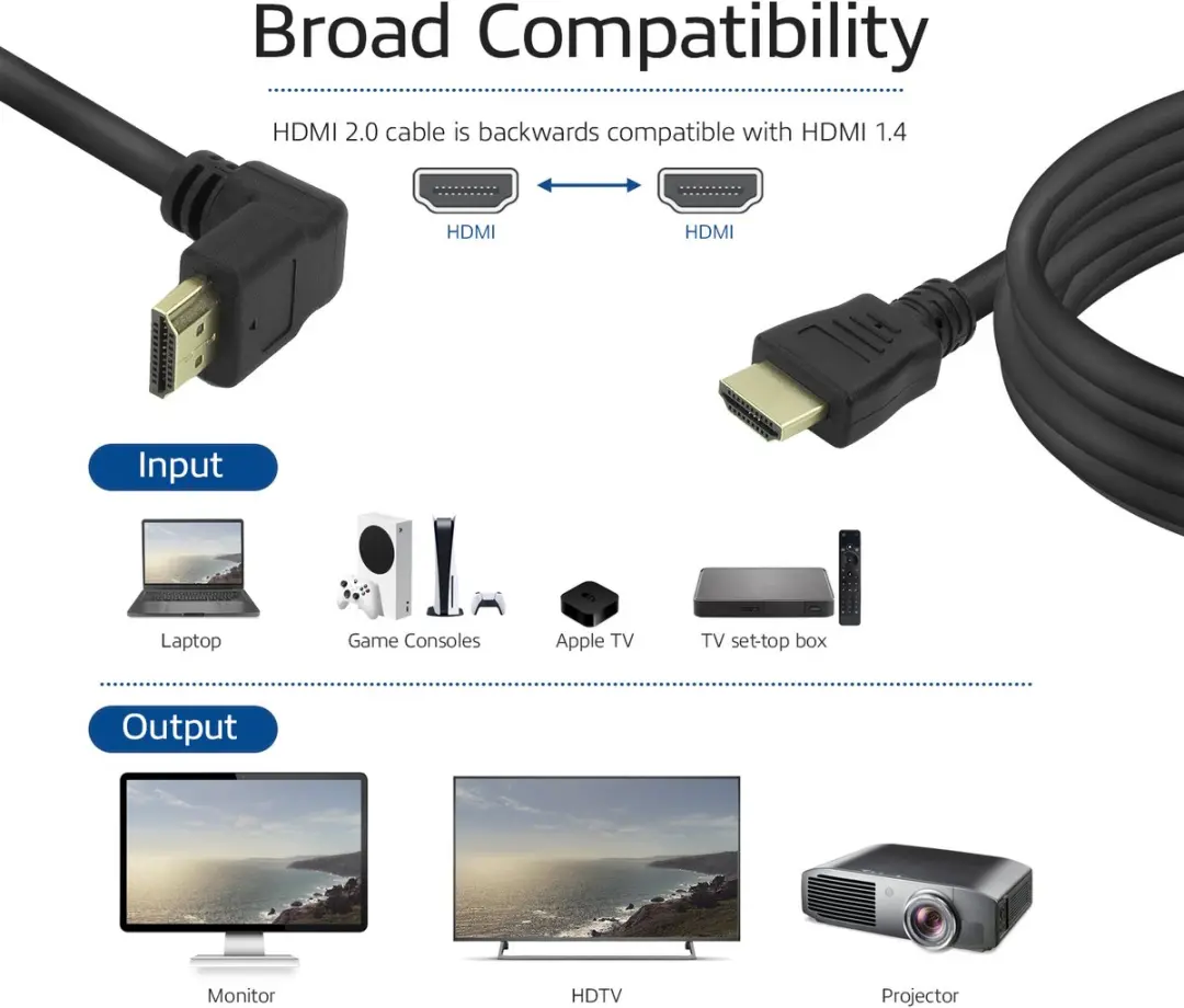 ACT HDMI High Speed Kabel 3m AK3679 - Haaks naar Recht - Zwart