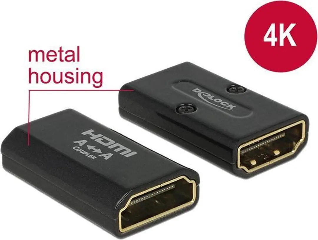 Delock HDMI-koppelstuk 1.4 - 4K 30Hz - Zwart