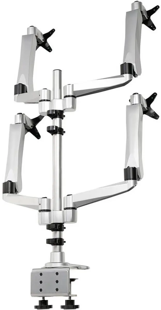 SpeaKa Professional SP-3957076 Tafelbeugel - 4 Monitoren 27" - Zwart/Zilver