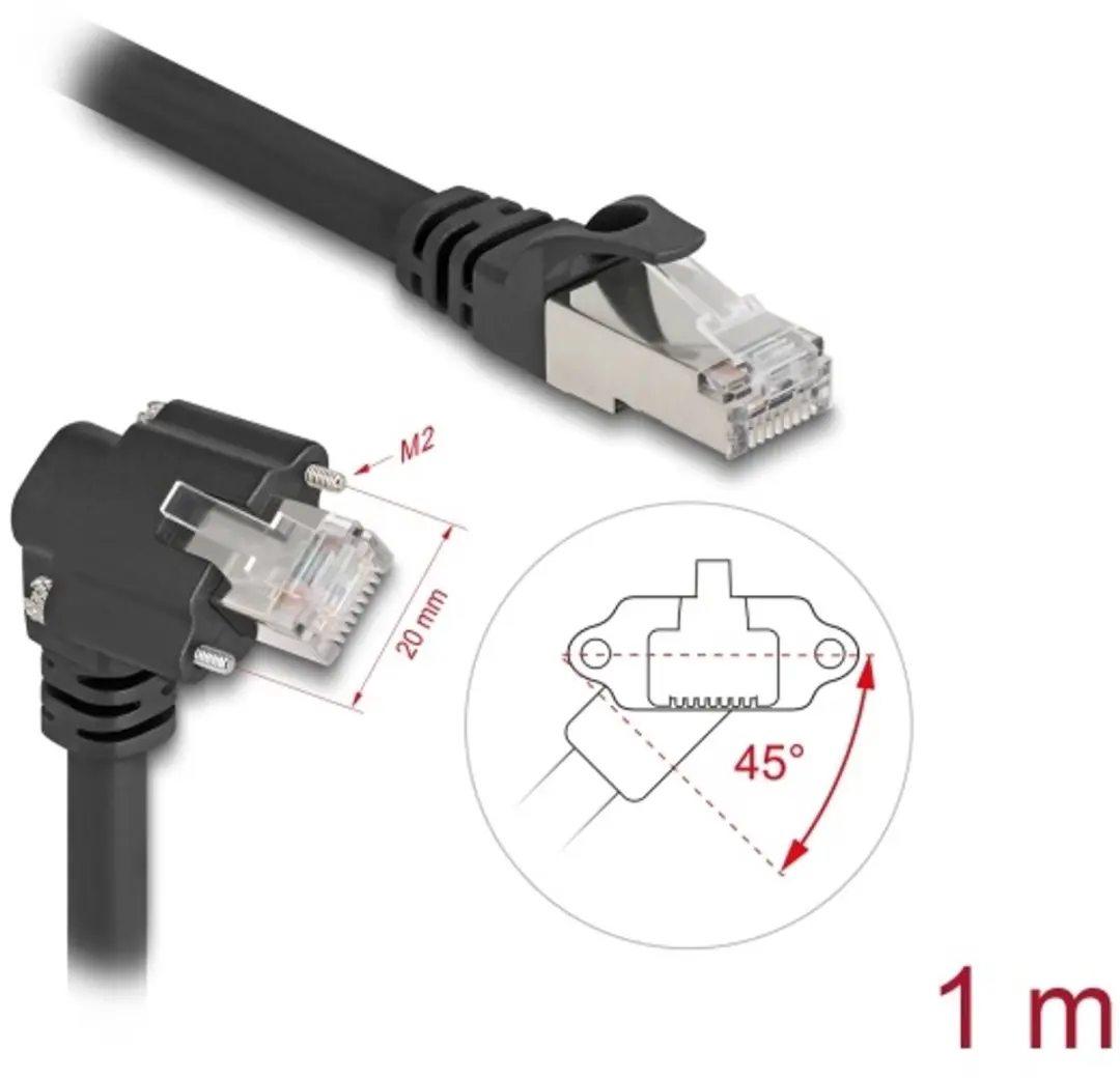 Delock GigE Camera Kabel RJ45 45°/90°