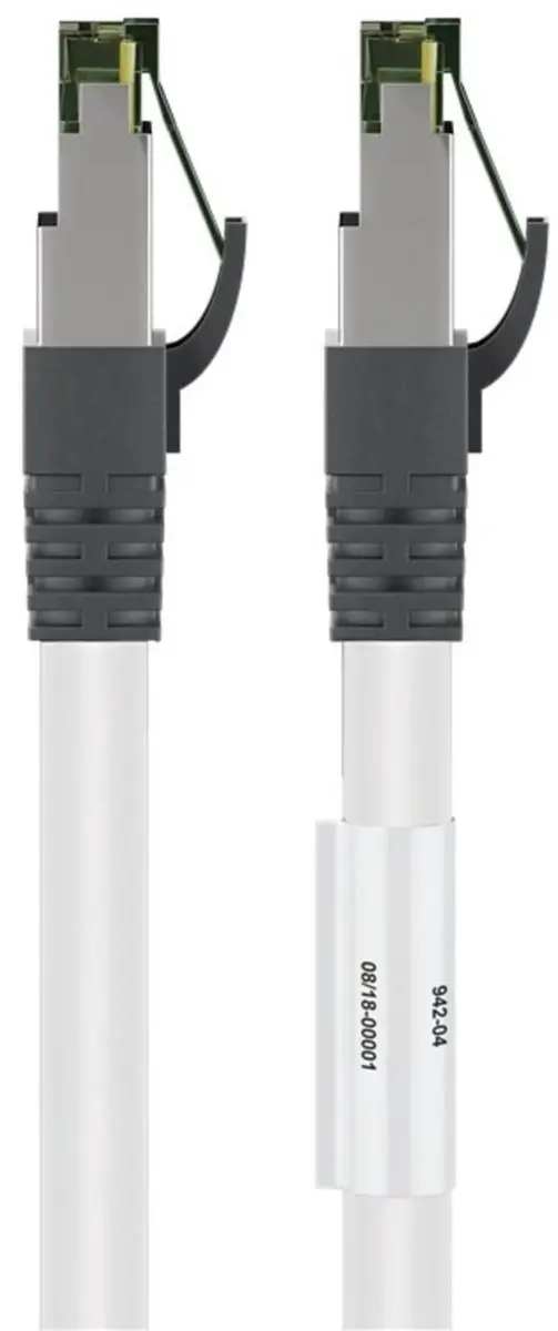 Goobay CAT8.1 Netwerkkabel 40Gbit - Wit 0,25m