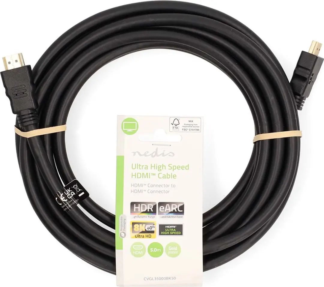 Nedis Ultra High Speed HDMI-kabel 8K 48Gbps 5m - Zwart