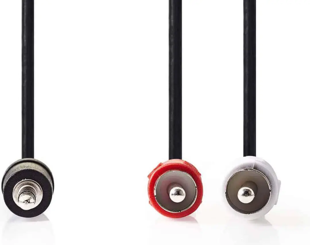 Nedis Stereo-Audiokabel 3,5mm naar 2x RCA - 1,5m - Zwart - afbeelding 6 van 6