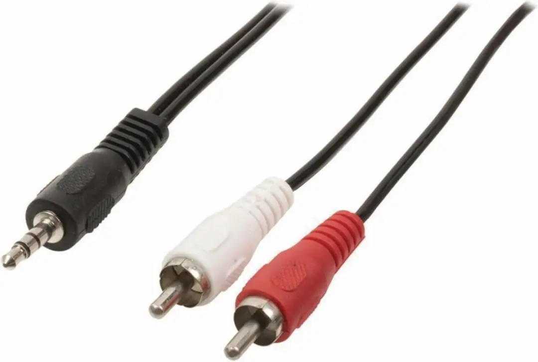 Nedis Stereo-Audiokabel 3,5mm naar 2x RCA - 1,5m - Zwart