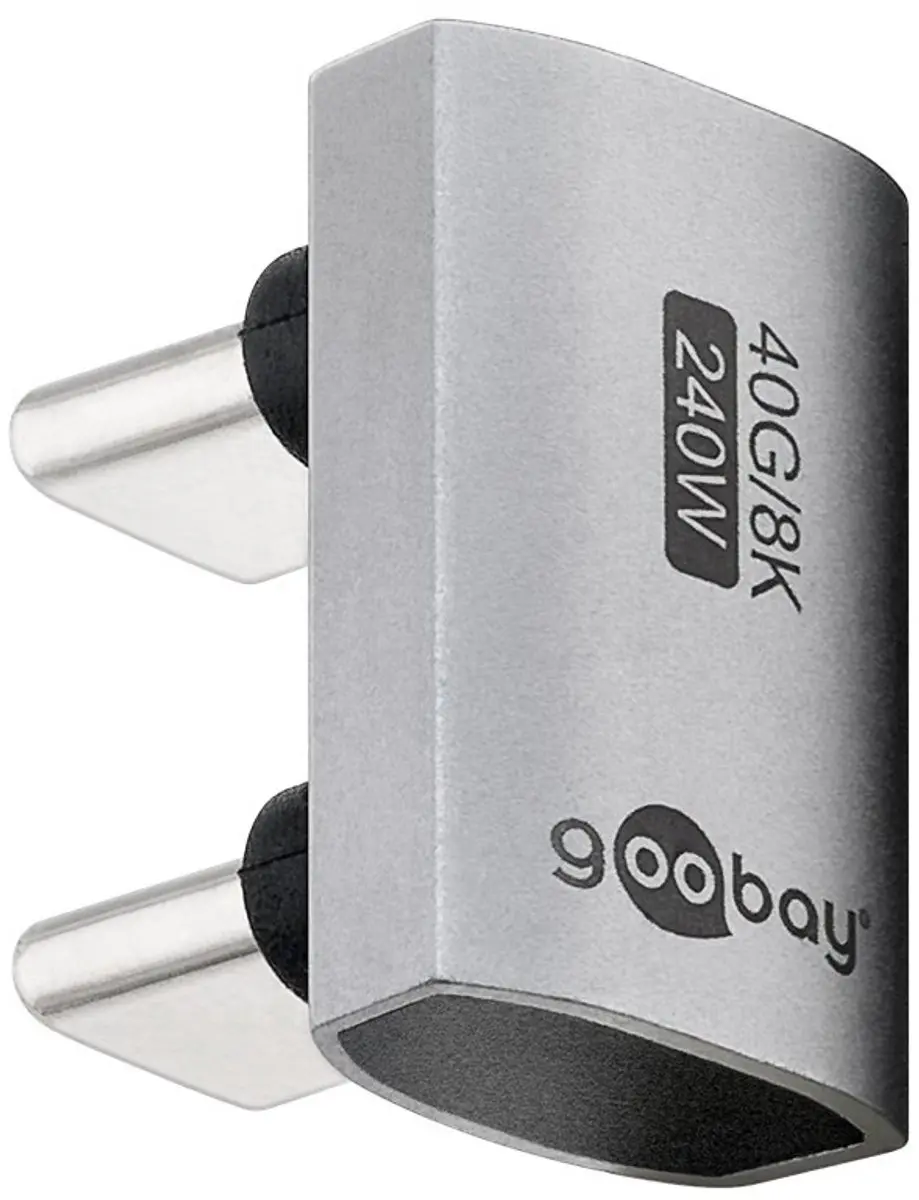 Goobay USB-C Haaks Koppelstuk 40Gbps PD240W 8K60Hz