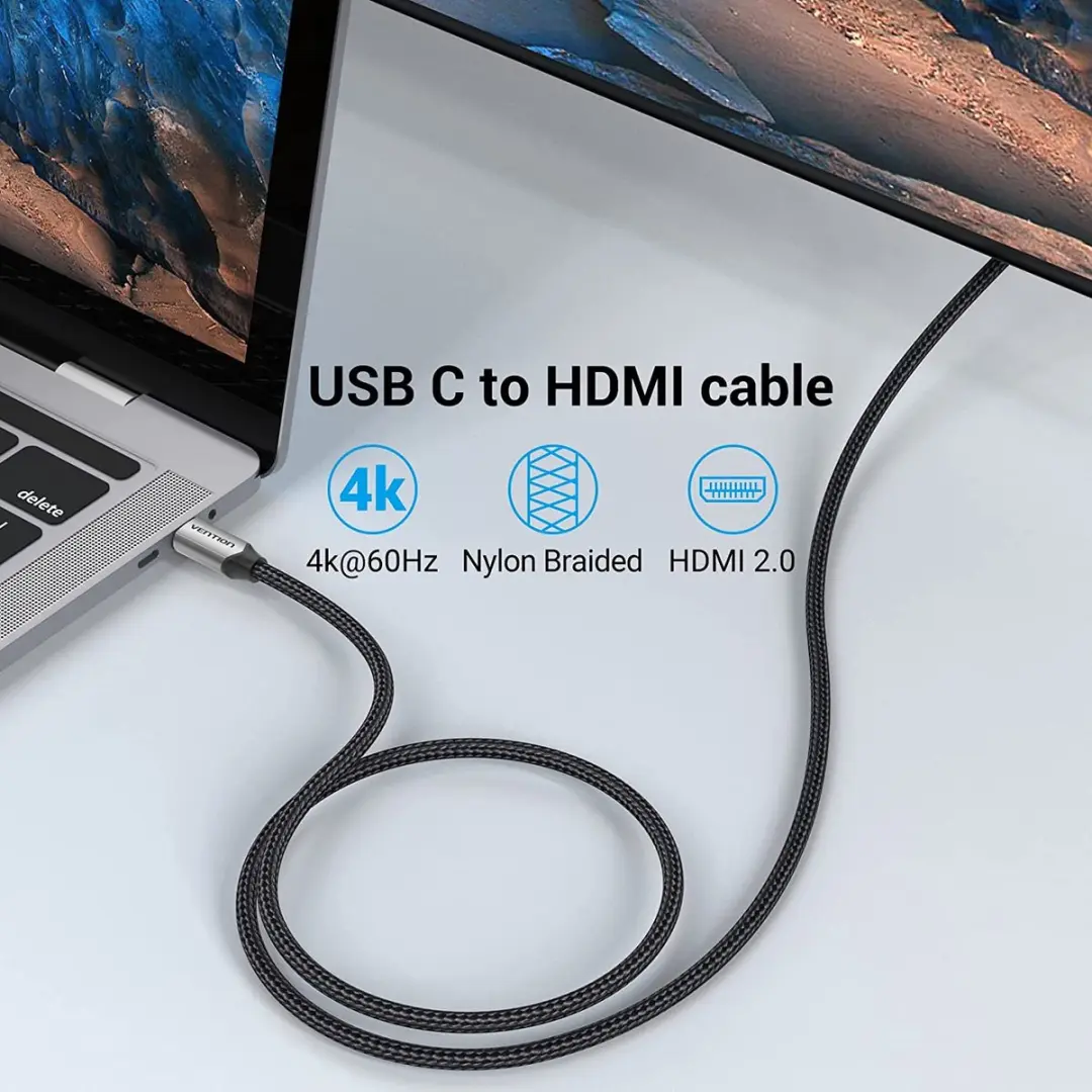 Vention USB-C naar HDMI Adapter 4K - Transparant