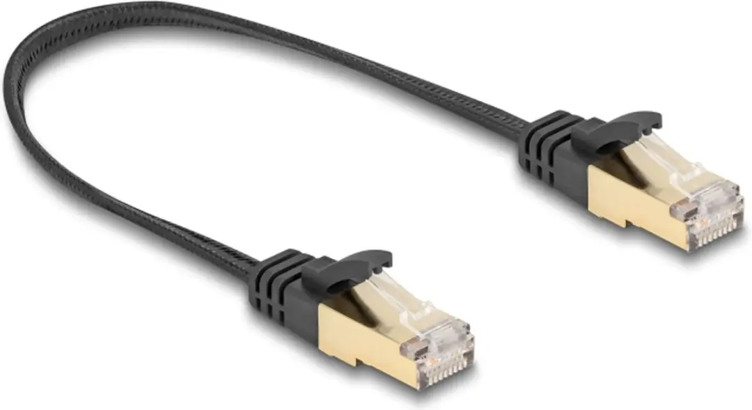Delock Cat.6A U/FTP RJ45 Kabel 0,25m - Zwart