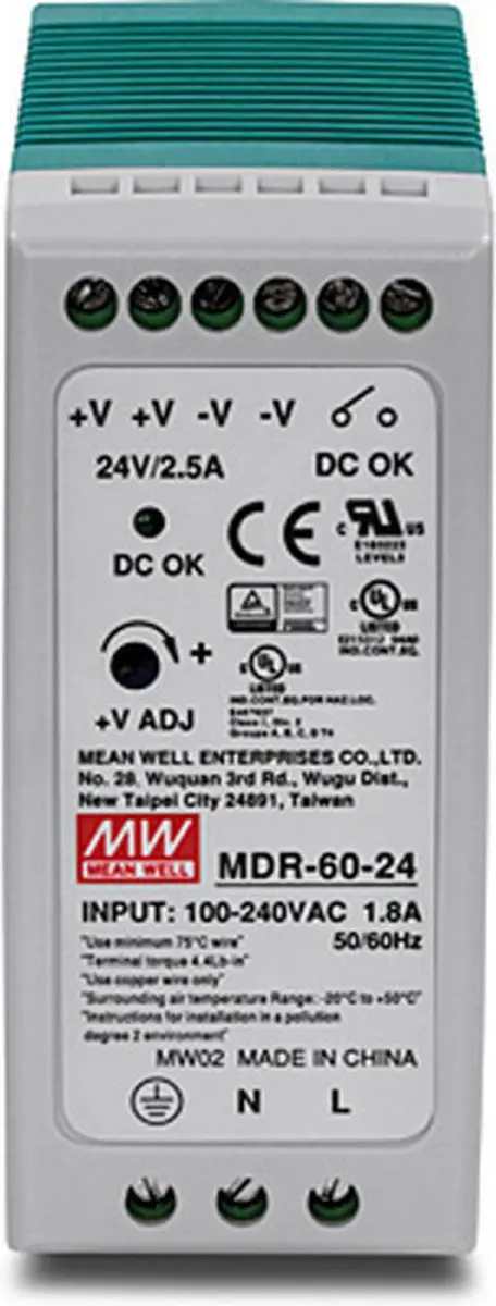 Trendnet TI-M6024 Industriële DIN-rail Voeding - Wit