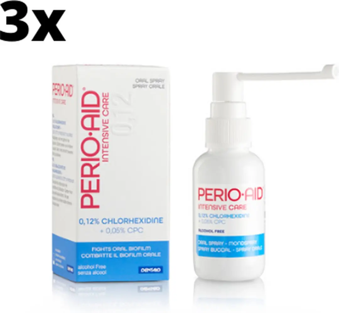 3x PerioAid Mondspray Intensive Care 50 ml