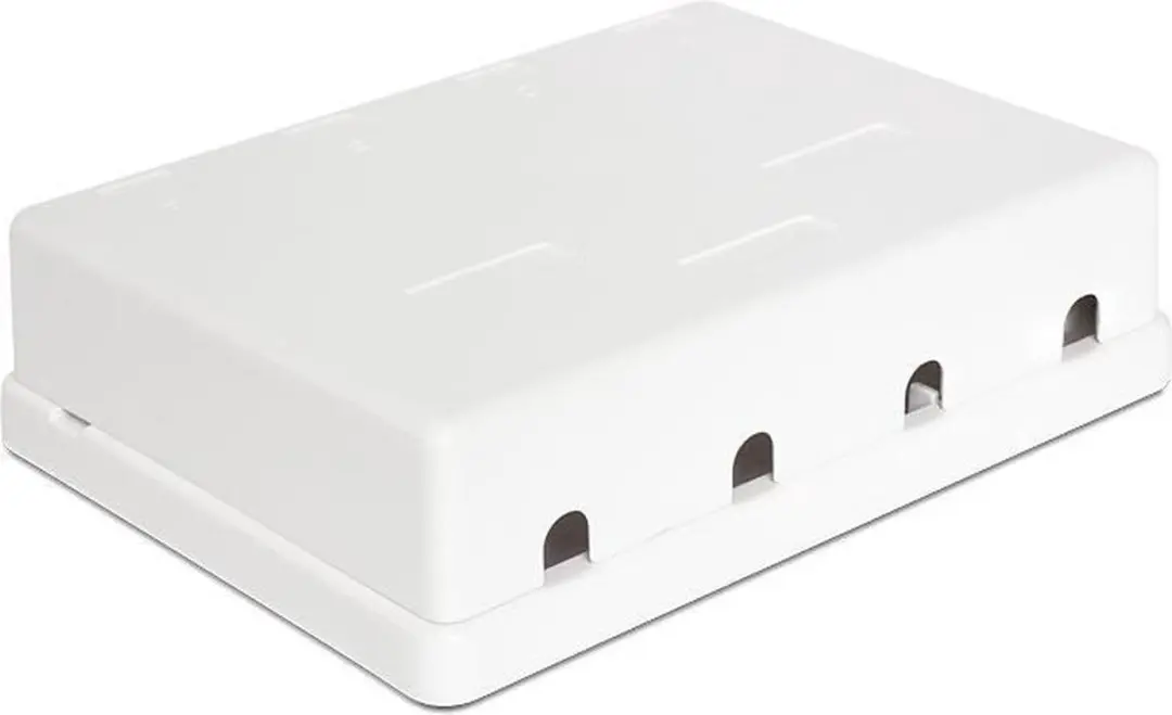 Delock Uitvoerdoos 4x Keystone Modules - wit