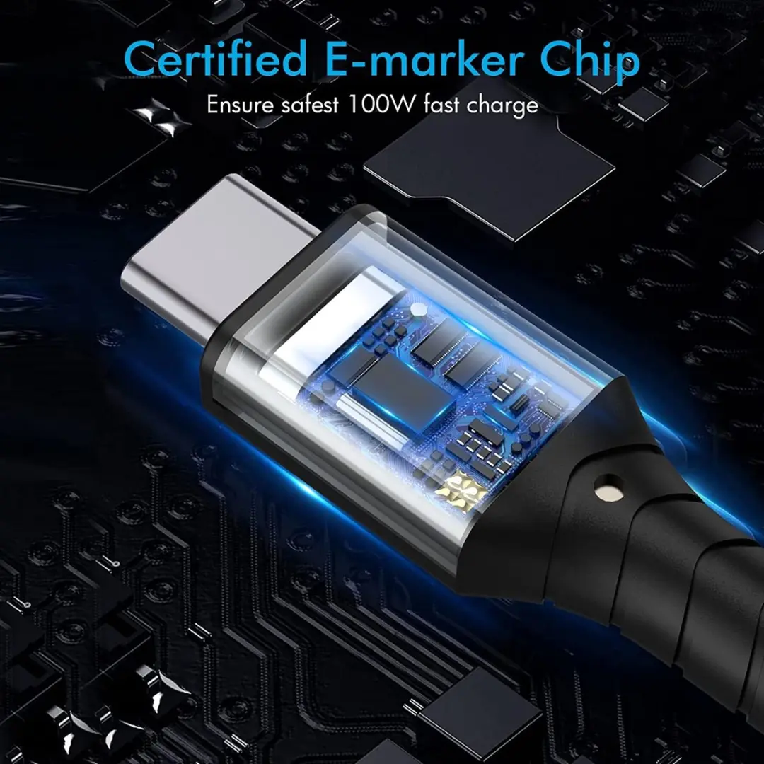 NÖRDIC USBC-N1022 USB-C Kabel 60W 5Gbps 1m - Zwart