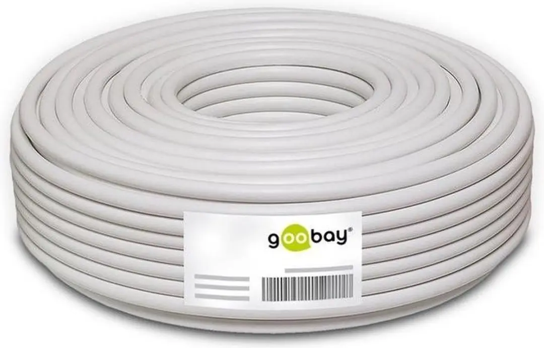 Goobay 100dB Coaxkabel CCS 50m - Wit