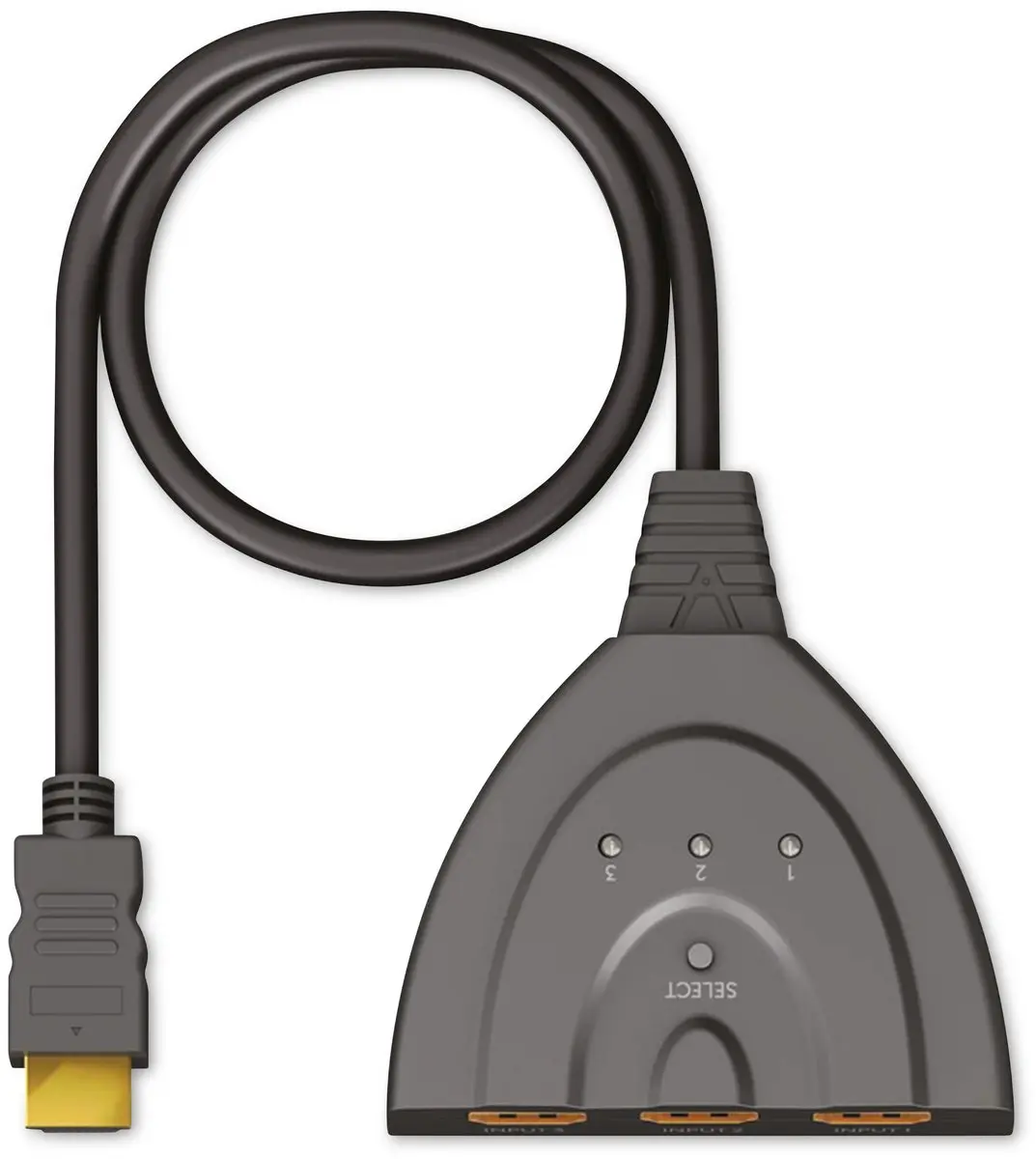 Goobay HDMI Schakelaar 3 naar 1 4K60Hz HDR - Zwart