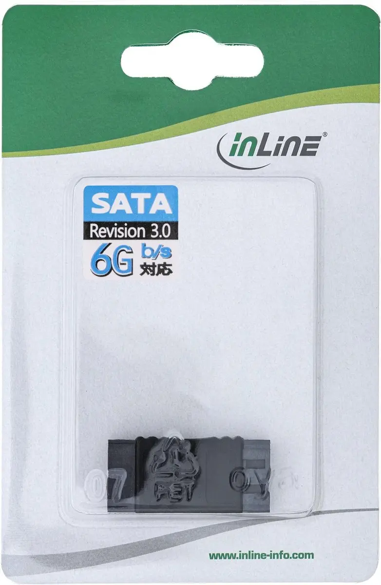 InLine SATA600 Koppelstuk 6 Gbit/s - Zwart