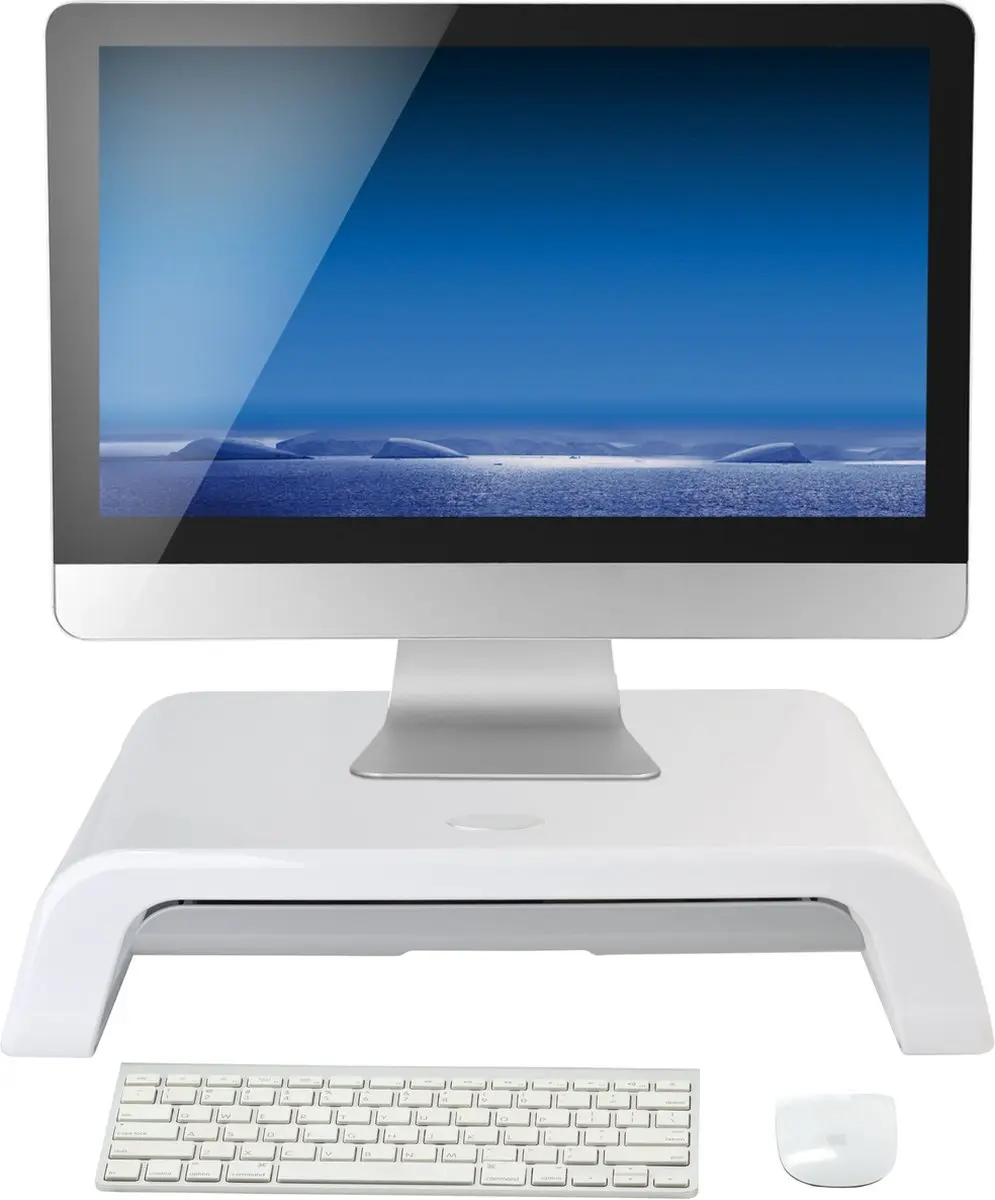 Desq Monitorverhoger 1482 - 2 Standen - Lade - Wit
