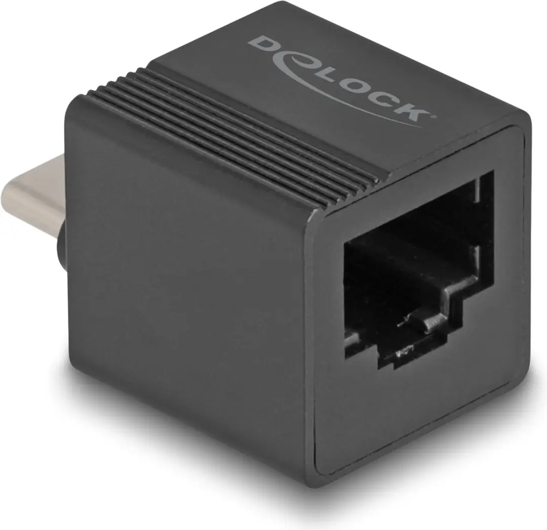 Delock USB-C naar Gigabit LAN Adapter - Zwart