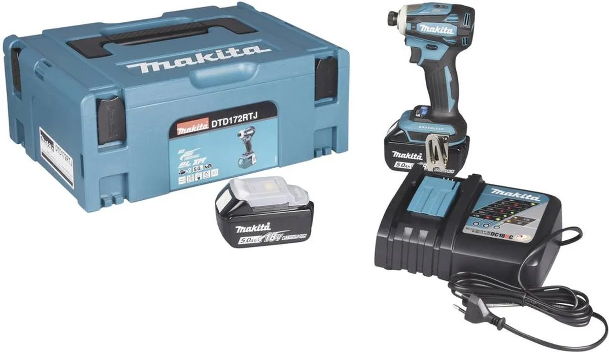 Makita DTD172RTJ Accu-slagmoersleutel 18V - 2x 5,0Ah LXT