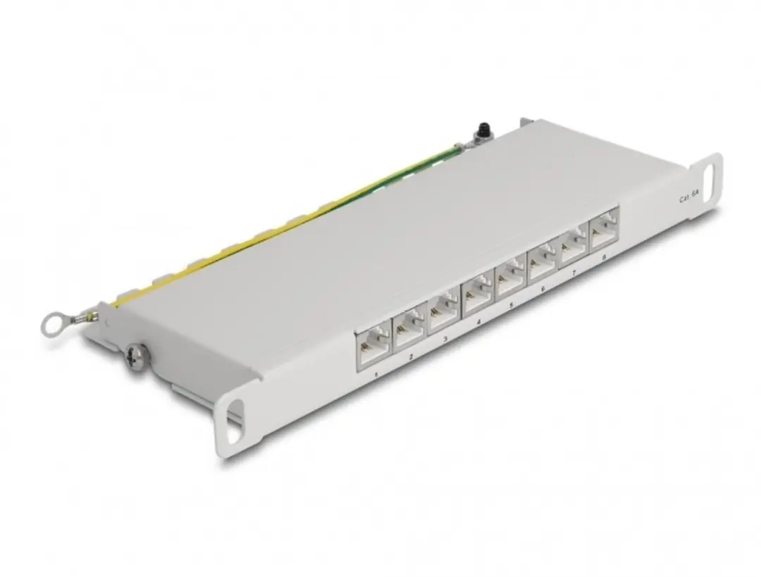 Delock 10 inch Patch Panel 8x RJ45 CAT6a STP