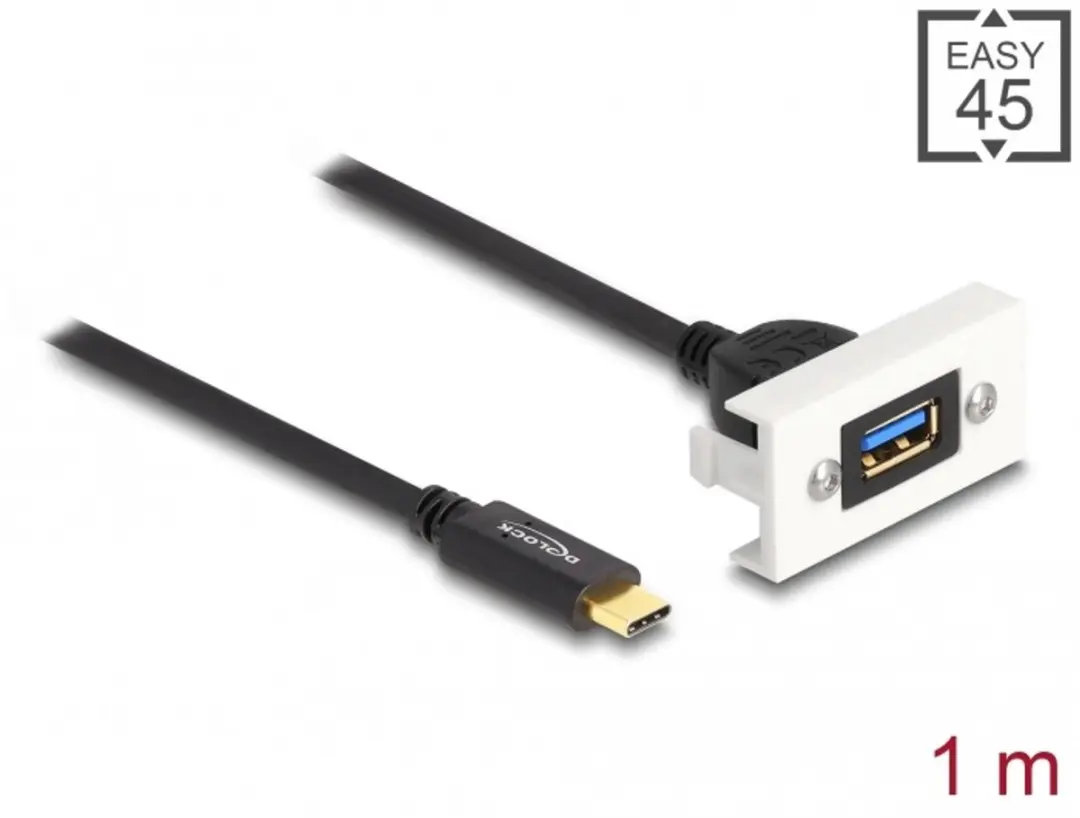 Delock Easy 45 USB 3.2 Gen 2 Type-A naar Type-C Kabel