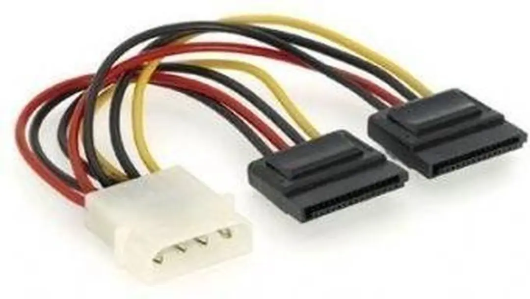 Gembird 2x SATA Voedingskabel 0.15m - Wit