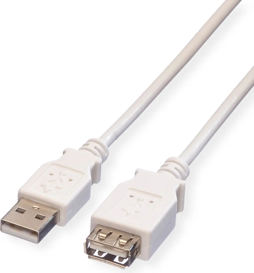 Value USB 2.0 Kabel A-A M/F Wit 3m