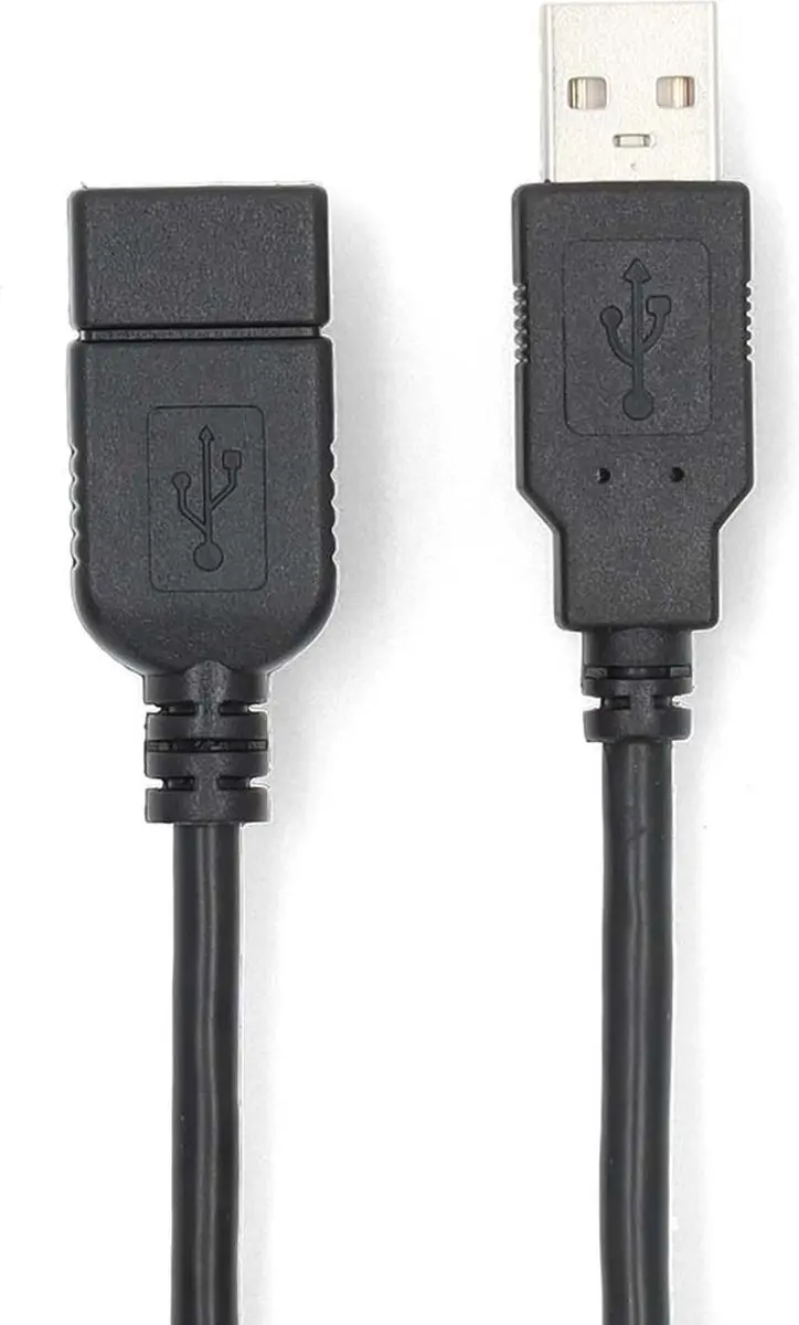 Nedis USB 2.0 A Male naar A Female Kabel 3m - Zwart