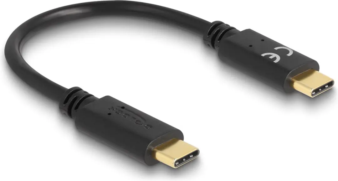 Delock 85356 USB-C Laadkabel 0.15m - Zwart