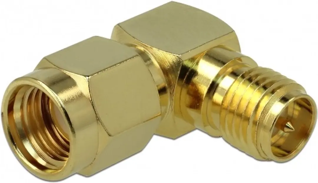 Delock RP-SMA Haakse Adapter 50 Ohm 3 GHz