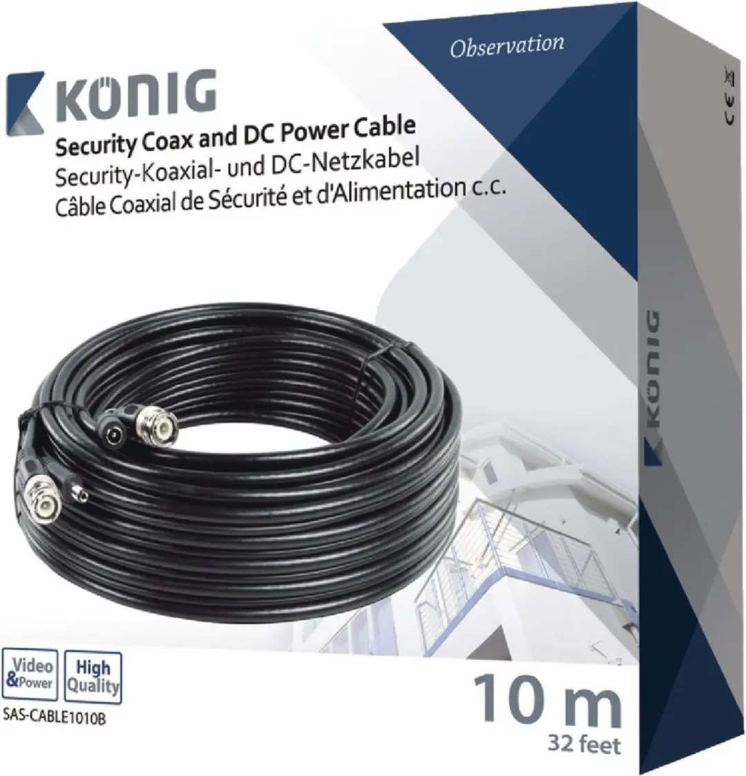 Konig CCTV Kabel BNC/DC 10.0m