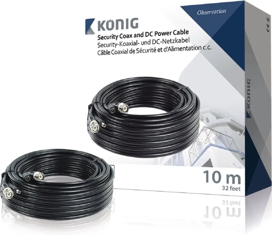 Konig CCTV Kabel BNC/DC 10.0m