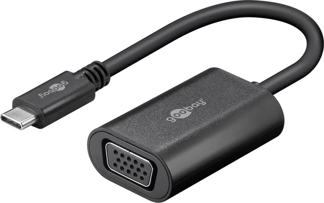 Goobay USB-C naar VGA Adapter - Zwart
