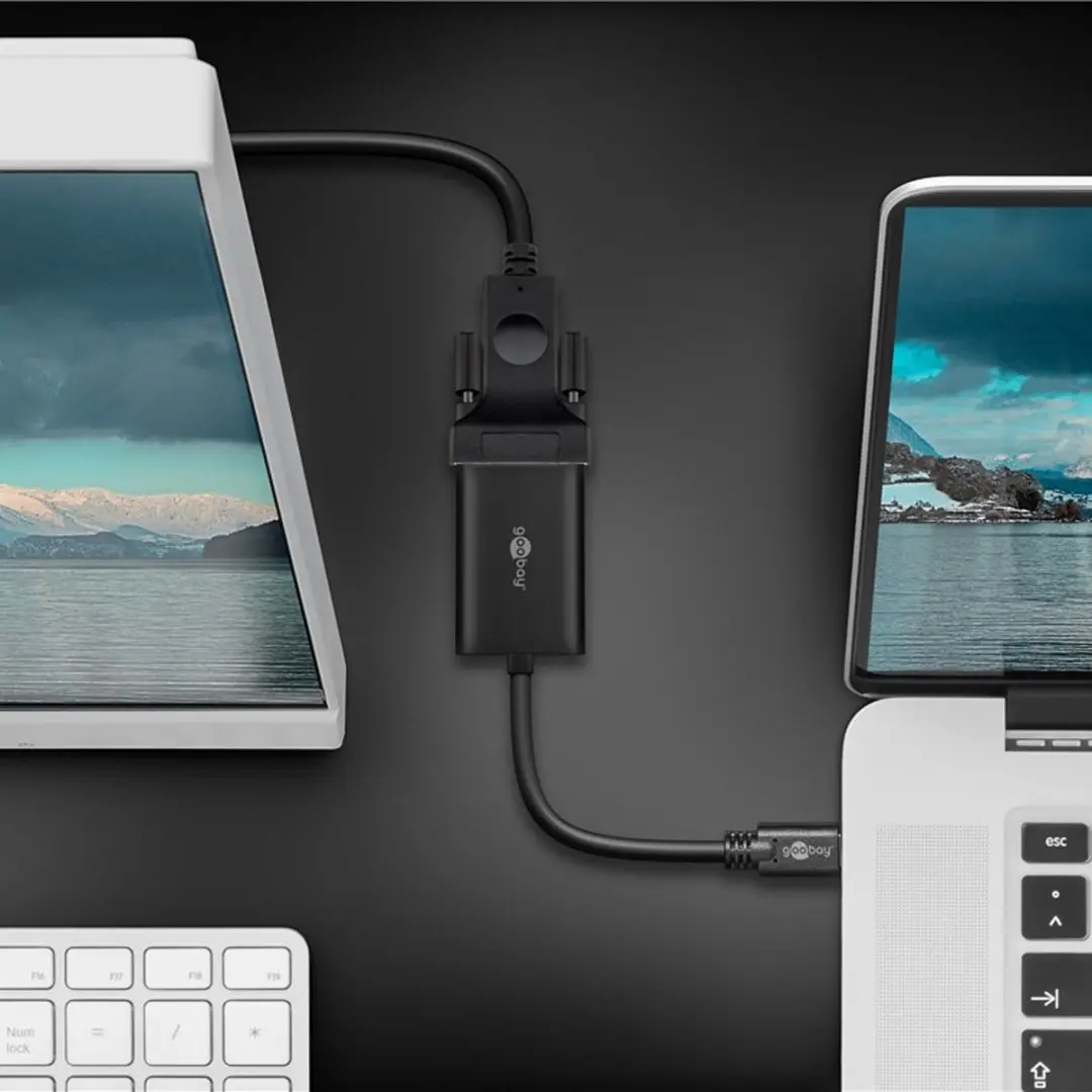 Goobay USB-C naar VGA Adapter - Zwart