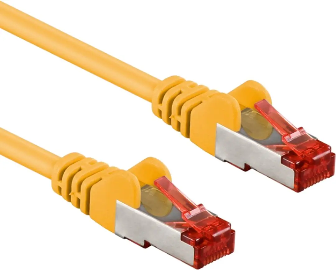 Goobay S/FTP Netwerkkabel CAT6 - 7,5m - Geel - 10 Stuks