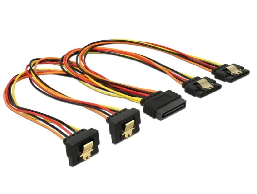 Delock SATA 15-pins Powerkabel met vergrendeling 30cm