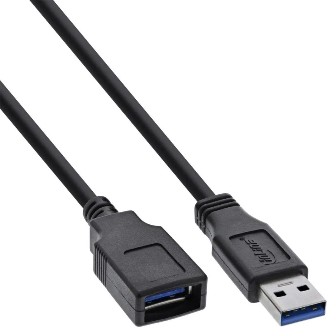 InLine USB 3.0 Verlengkabel 1m - Type A - Zwart
