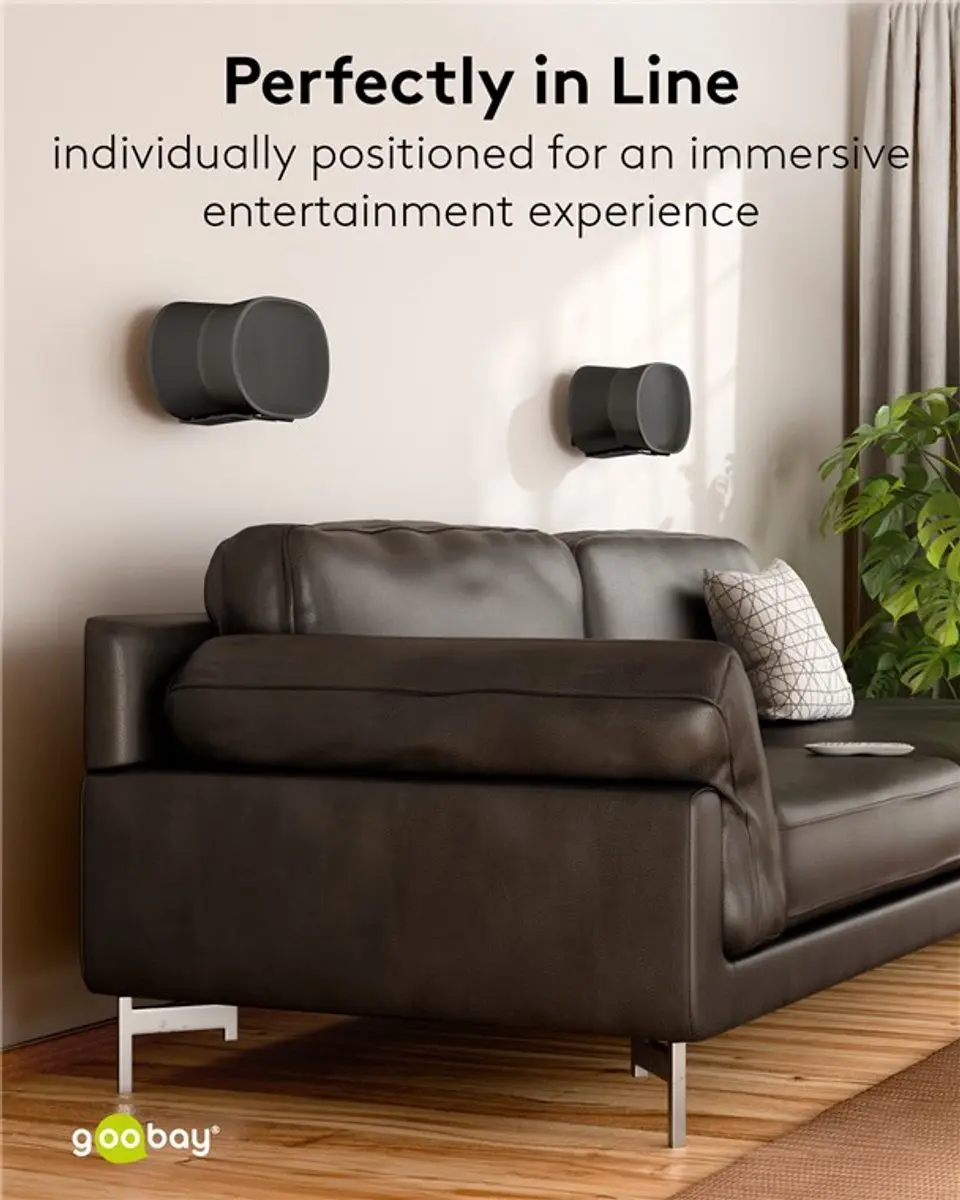 Goobay Muurbeugelset Sonos Era 300 Full Motion - 2 Stuks - Zwart