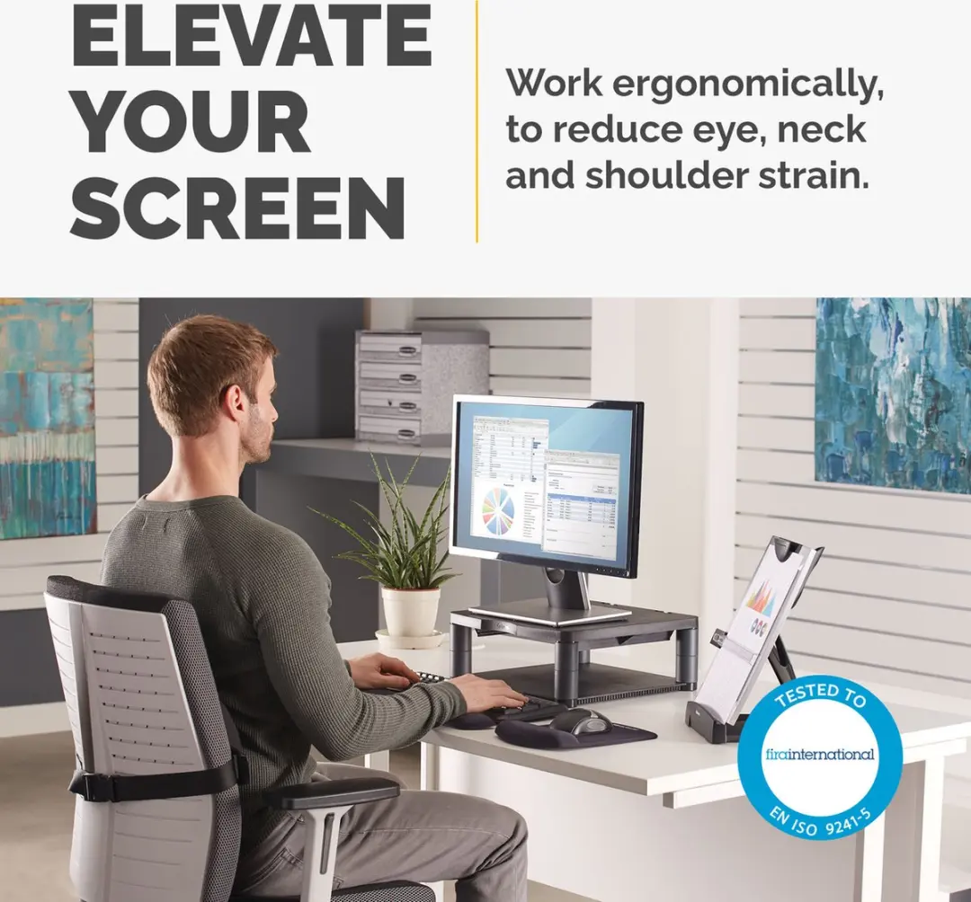 Fellowes Premium Grafiet Monitorstandaard 9169401