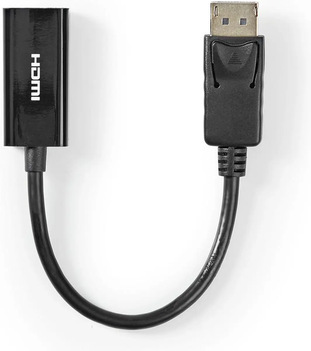 Nedis DisplayPort naar HDMI Kabel 4K30Hz - 0.2m - Zwart