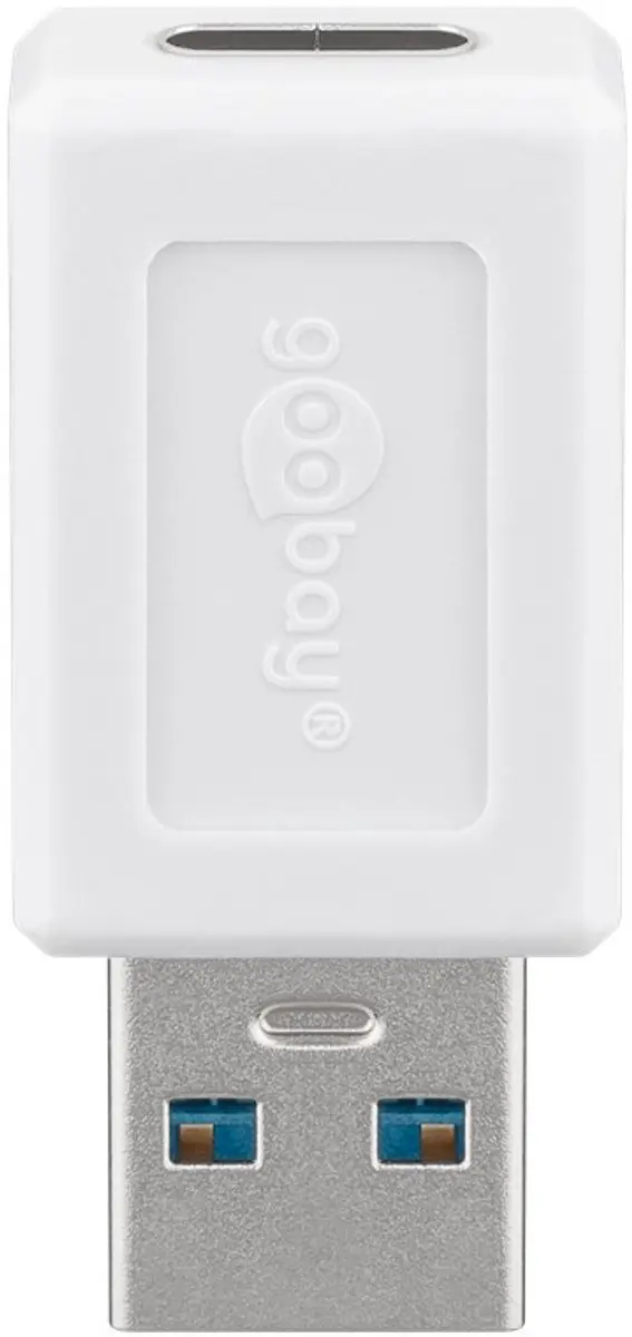 Goobay USB-A naar USB-C Adapter USB3.0 - 10 Stuks - Wit