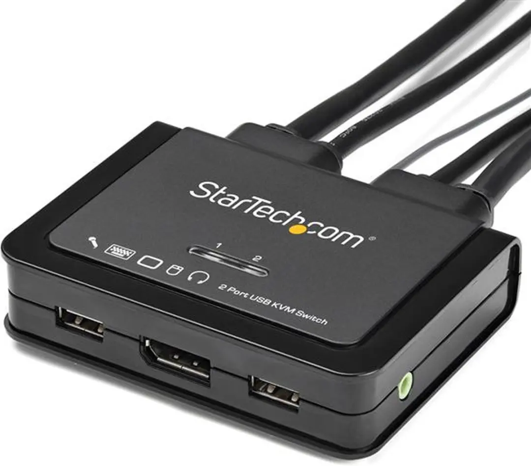 Startech SV211DPUA4K KVM-Schakelaar 4K USB DisplayPort - 1,2m - Wit