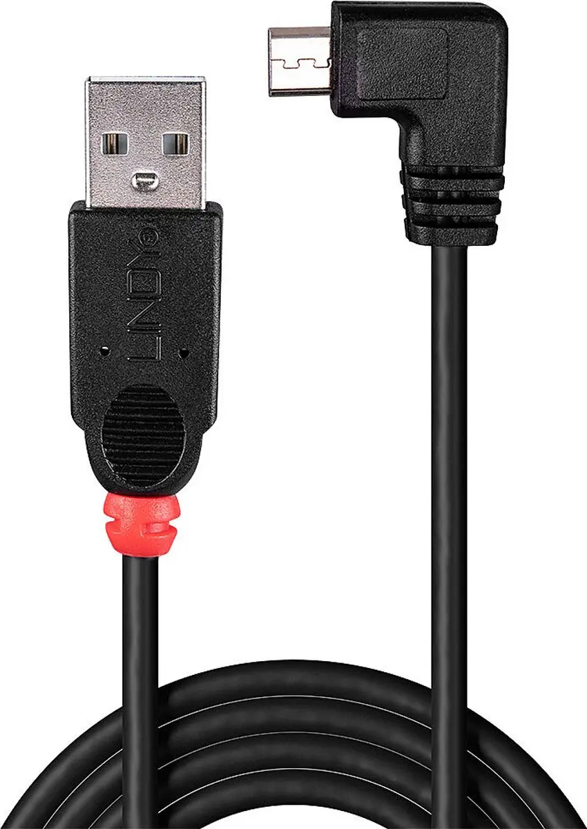 Lindy USB 2.0 A naar Micro USB B Kabel 31977 - 2m - Zwart