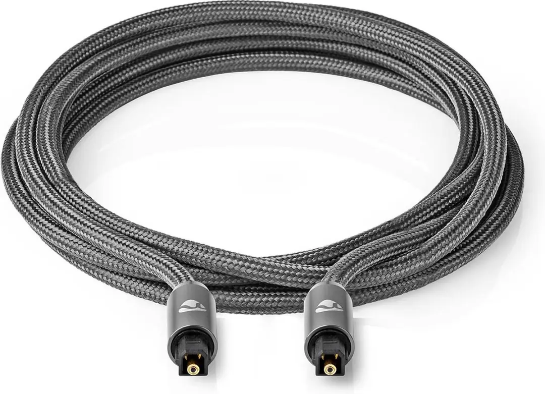 Nedis Optische Audiokabel CATB25000GY50 - 5m - TosLink - Gun Metal Grijs