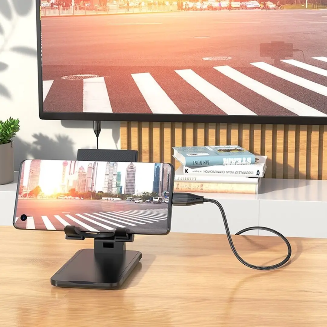 Hoco USB C naar HDMI Kabel 2m - 4K 30fps - Zwart