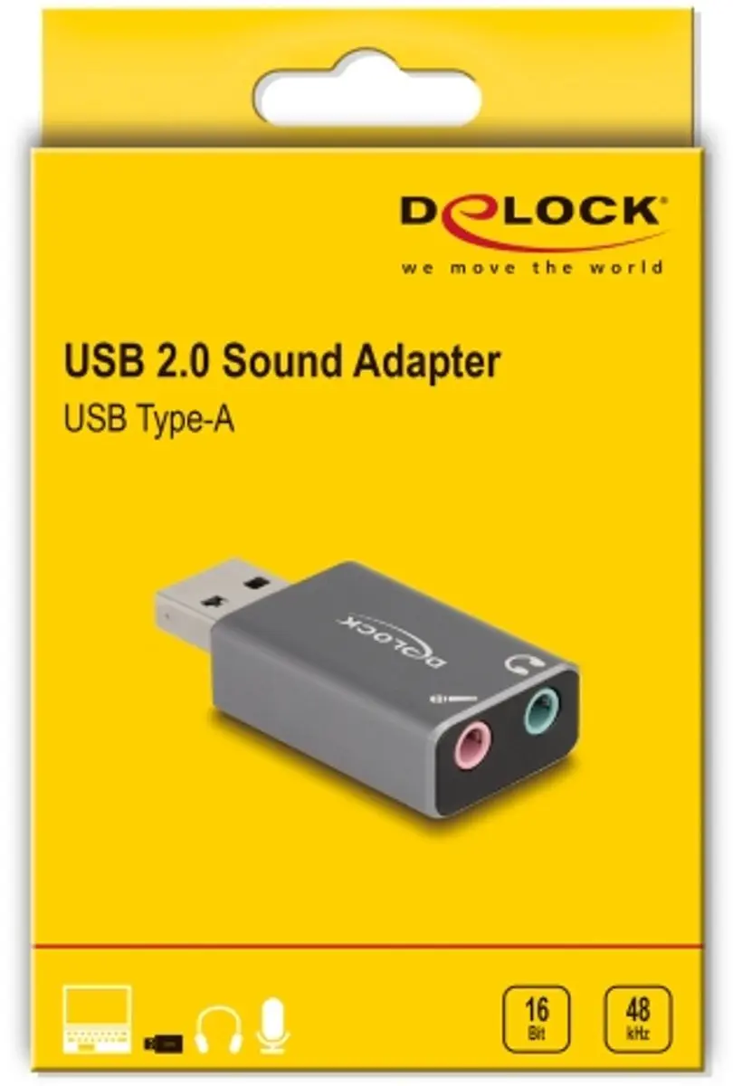 Delock 66633 USB Geluidskaart - Grijs