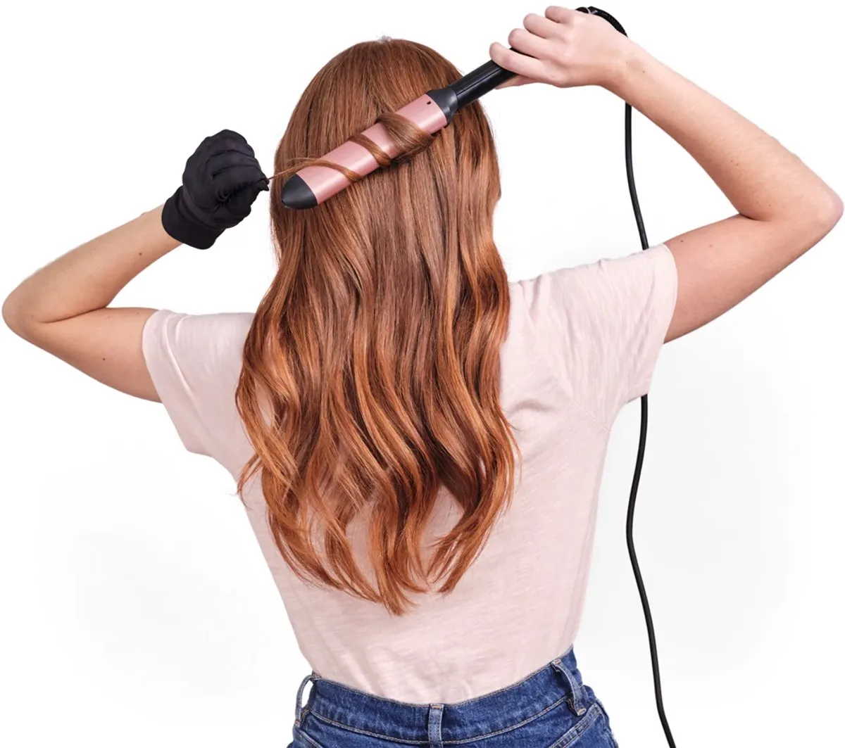 Babyliss Bronze Shimmer Wand Automatische Krultang 3-3,5cm - Zwart/Brons - afbeelding 6 van 6