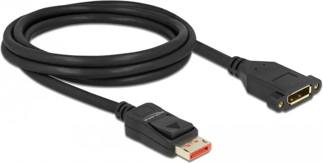 Delock DisplayPort Inbouwadapter M-V 1.4 5K/8K 60Hz - 2m Zwart