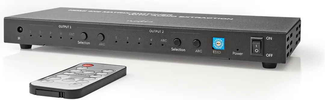 Nedis HDMI Matrix-Switch VMAT3482AT - 4x2 - 4K60Hz - Antraciet