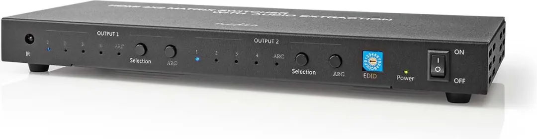 Nedis HDMI Matrix-Switch VMAT3482AT - 4x2 - 4K60Hz - Antraciet