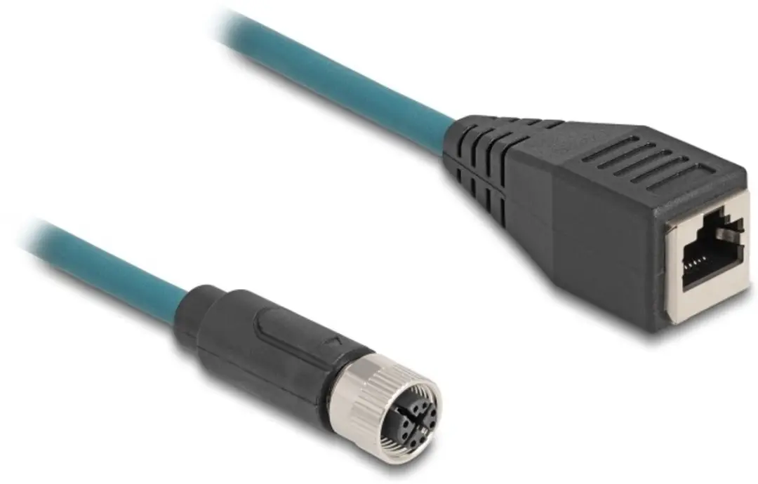 Delock M12 8-pins X-gecodeerd CAT6a Netwerkkabel 0,5m
