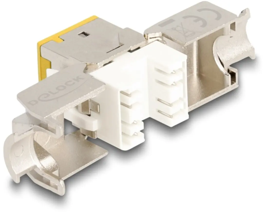 Delock Keystone RJ45 LSA Cat.6A Module - Geel - 10 Stuks